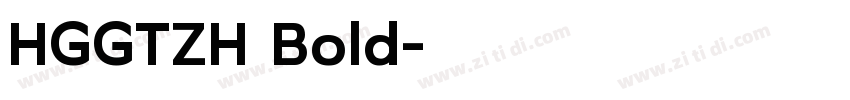 HGGTZH Bold字体转换